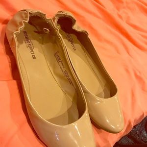 Beige flats